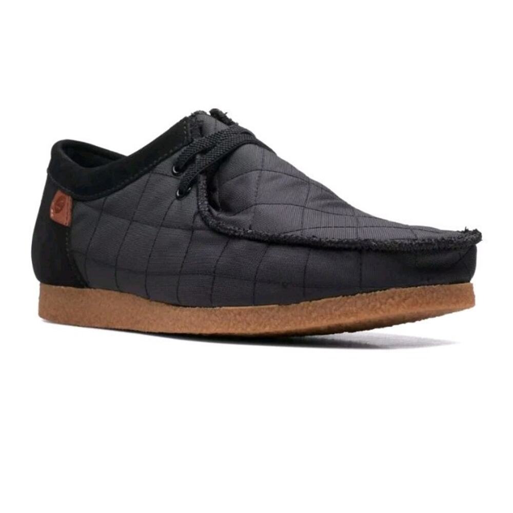 Clarks Shacre II Step Moccasin Boots Men 12 Black Textile 26162714 Shoes Lace Up